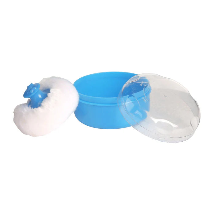 Baby Powder Puff with Storage Box – Soft Talcum Powder Applicator | Gentle Baby Care