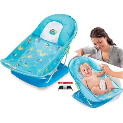 Baby Bath Seat – Foldable Adjustable Bath Support Chair | Newborn & Toddler Safety