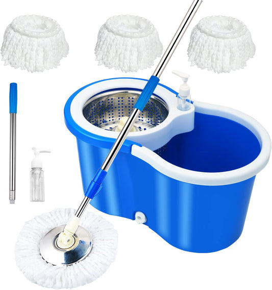 360° Spin Mop Bucket Premium Floor Cleaner Blue Pakistan Shopping Door