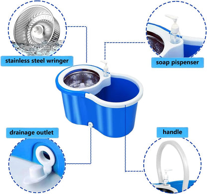 Extra Microfiber Mop Head 360 Mop blue Shopping Door