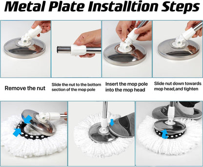 360° Spin Mop Bucket with Leak-Proof Design blue Pakistan