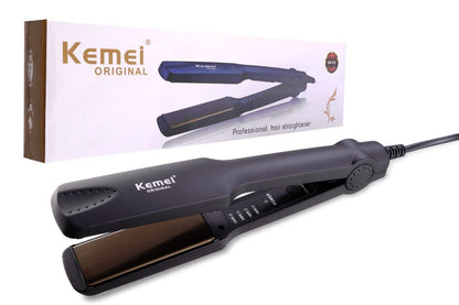 Kemei KM-329 Hair Straightener – Ceramic Fast Heating Flat Iron | Smooth & Silky Hair