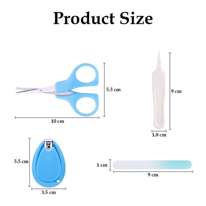 Baby Nail Cutter Set 4-in-1 – Safe Infant Nail Care Kit with Travel Case | Easy & Portable
