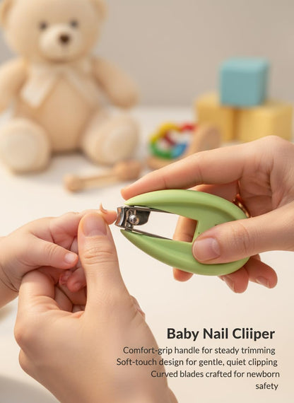 Baby Nail Cutter Set 4-in-1 – Safe Infant Nail Care Kit with Travel Case | Easy & Portable