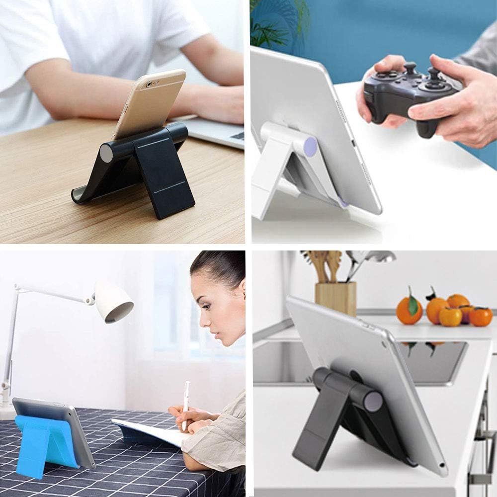 Universal Adjustable Mobile Phone Stand Holder – Foldable Desk Stand | Blue | Hands-Free Use