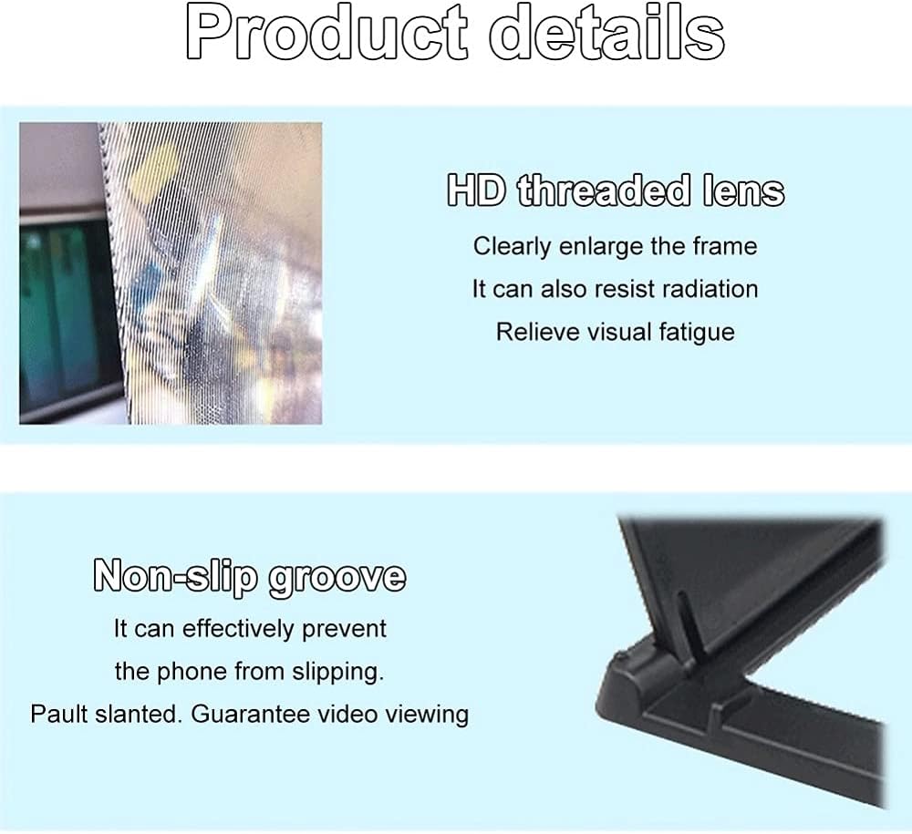Mobile Screen Magnifier – 12 Inch 3D HD Foldable Phone Amplifier | Eye Protection