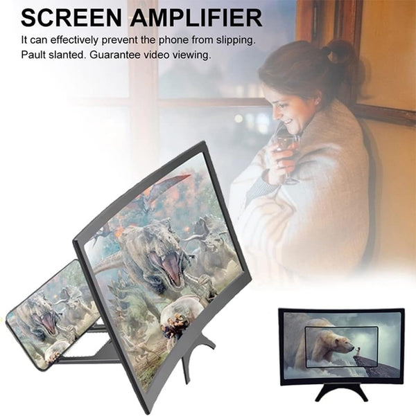 Mobile Screen Magnifier – 12 Inch 3D HD Foldable Phone Amplifier | Eye Protection