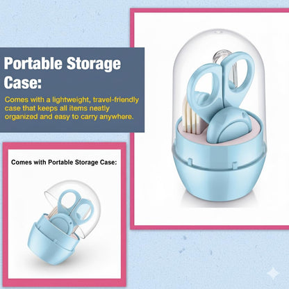 Baby Nail Cutter Set 4-in-1 – Safe Infant Nail Care Kit with Travel Case | Easy & Portable