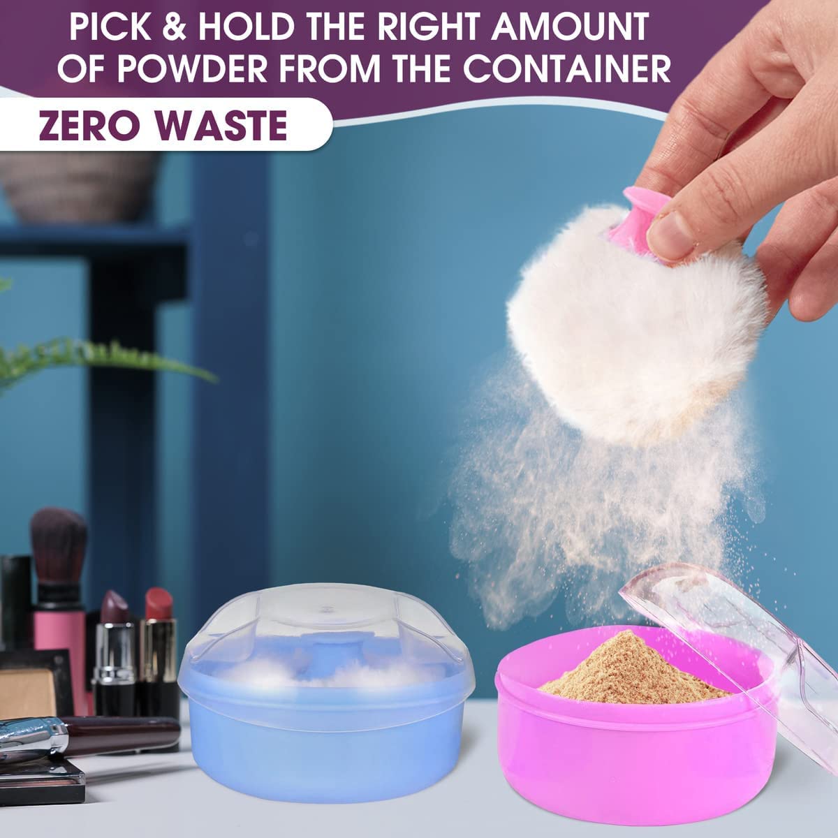 Baby Powder Puff with Storage Box – Soft Talcum Powder Applicator | Gentle Baby Care