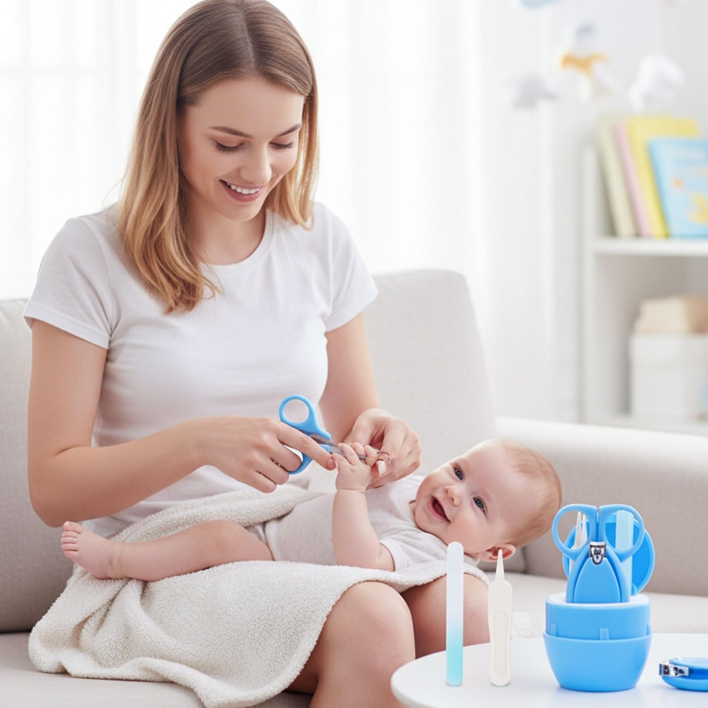 Baby Nail Cutter Set 4-in-1 – Safe Infant Nail Care Kit with Travel Case | Easy & Portable