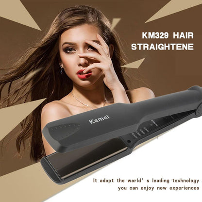 Kemei KM-329 Hair Straightener – Ceramic Fast Heating Flat Iron | Smooth & Silky Hair