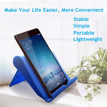 Universal Adjustable Mobile Phone Stand Holder – Foldable Desk Stand | Blue | Hands-Free Use