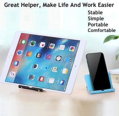 Universal Adjustable Mobile Phone Stand Holder – Foldable Desk Stand | Blue | Hands-Free Use