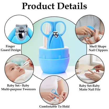 Baby Nail Cutter Set 4-in-1 – Safe Infant Nail Care Kit with Travel Case | Easy & Portable