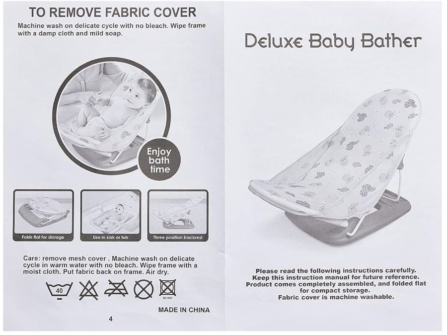Baby Bath Seat – Foldable Adjustable Bath Support Chair | Newborn & Toddler Safety
