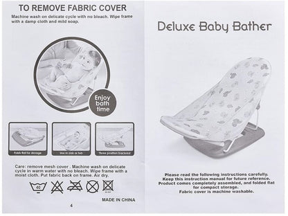 Baby Bath Seat – Foldable Adjustable Bath Support Chair | Newborn & Toddler Safety
