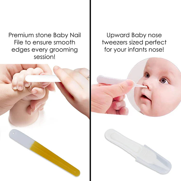 Baby Nail Cutter Set 4-in-1 for Newborns – Safe Infant Nail Care Kit with Travel Case (Sky Blue)