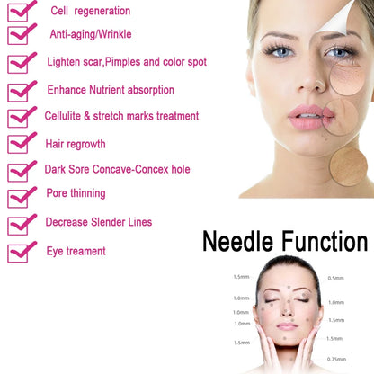 540 Titanium Derma Roller – Hair Growth & Skin Rejuvenation Tool | Microneedling Therapy