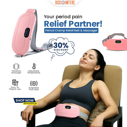 Period Pain Relief Heating Pad – Electric Menstrual Belt | Adjustable & Comfortable Fit