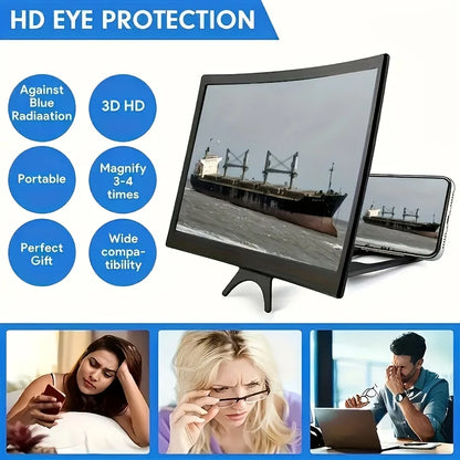Mobile Screen Magnifier – 12 Inch 3D HD Foldable Phone Amplifier | Eye Protection