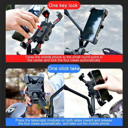 360° Motorcycle Phone Holder – Rotatable Bike & Electric Bike Mount | Universal Smartphone Holder