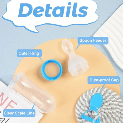 Baby Feeding Spoon Bottle – 90ML Newborn Milk Feeder | Soft Silicone Spoon
