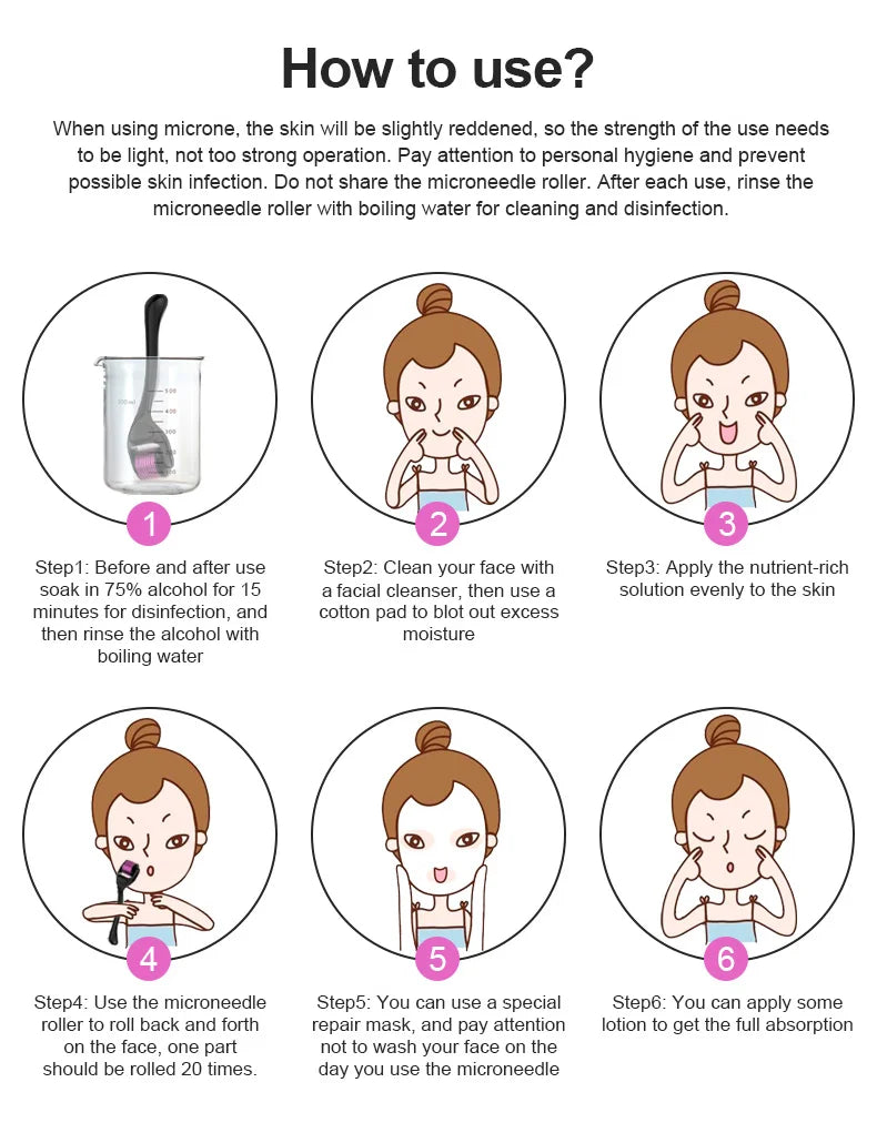 540 Titanium Derma Roller – Hair Growth & Skin Rejuvenation Tool | Microneedling Therapy