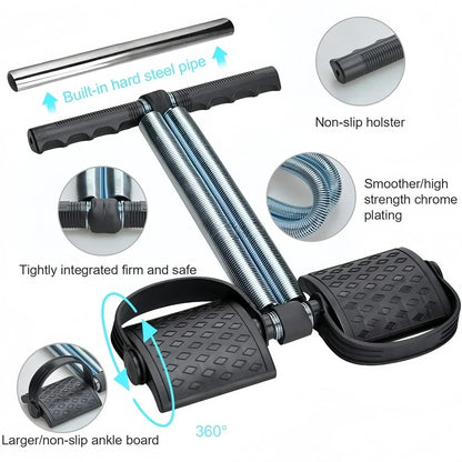 Double Spring Tummy Trimmer – Abdominal Sit-Up Foot Pedal Exerciser | Home Workout