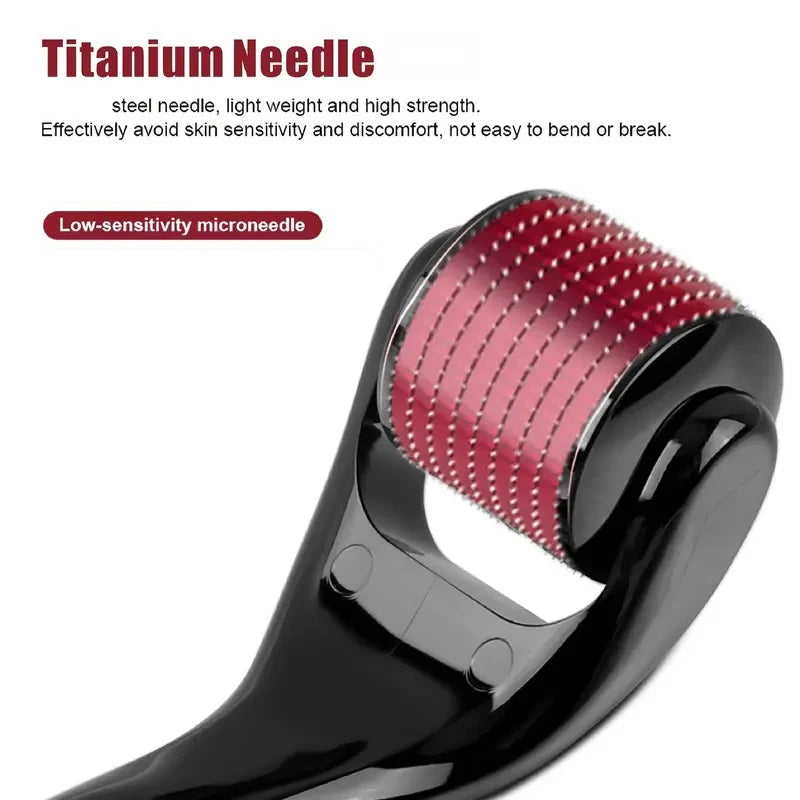 540 Titanium Derma Roller – Hair Growth & Skin Rejuvenation Tool | Microneedling Therapy