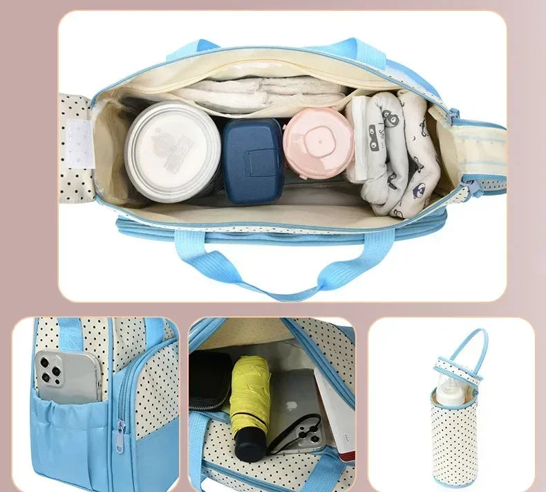 5 Pcs Baby Diaper Bag Set – Waterproof Organizer Bags | Travel-Friendly