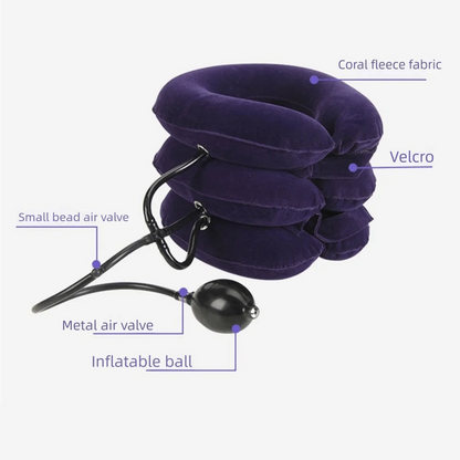 Inflatable Cervical Neck Traction – Adjustable Spine Support Pillow | Pain Relief & Relaxation