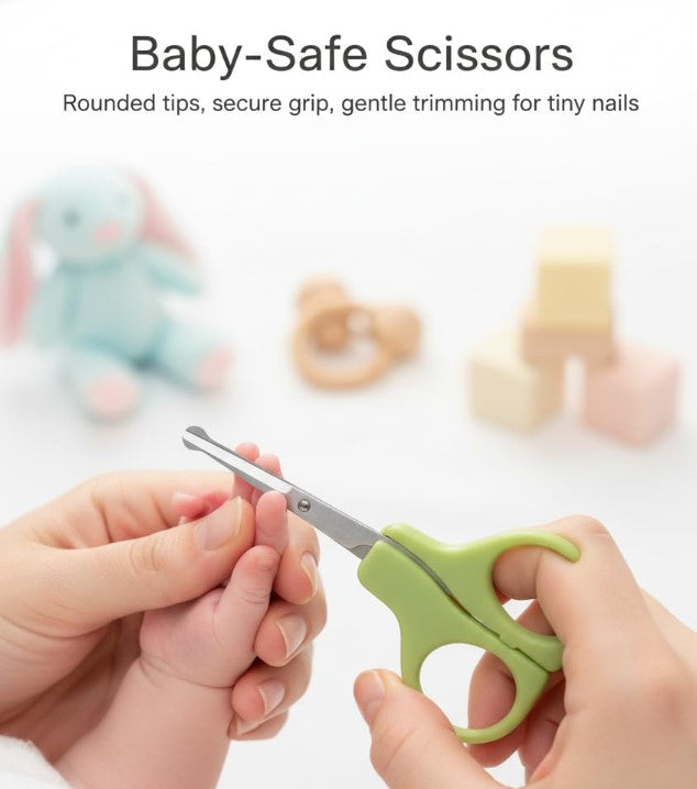 Baby Nail Cutter Set 4-in-1 – Safe Infant Nail Care Kit with Travel Case | Easy & Portable