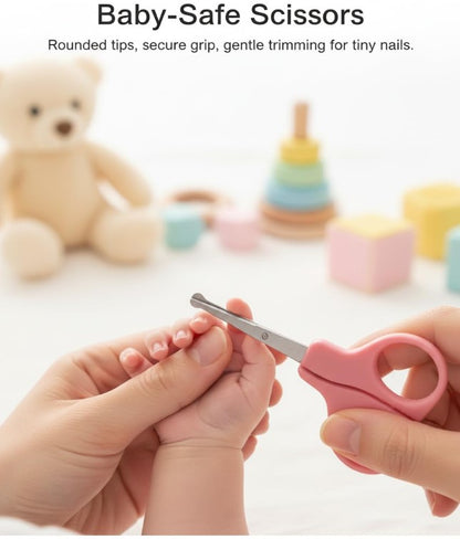 Baby Nail Cutter Set 4-in-1 – Safe Infant Nail Care Kit with Travel Case | Easy & Portable
