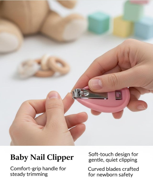 Baby Nail Cutter Set 4-in-1 – Safe Infant Nail Care Kit with Travel Case | Easy & Portable