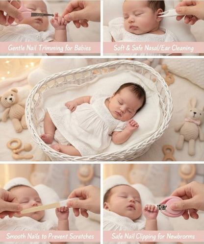 Baby Nail Cutter Set 4-in-1 – Safe Infant Nail Care Kit with Travel Case | Easy & Portable
