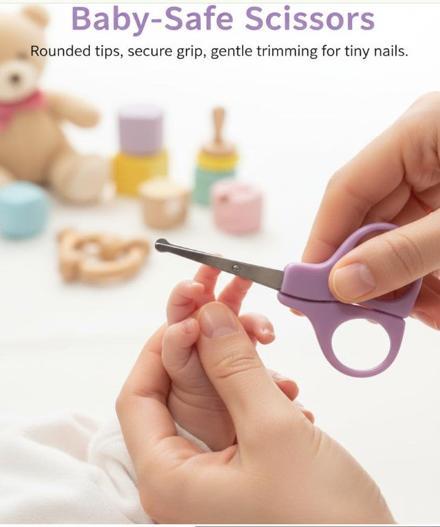 Baby Nail Cutter Set 4-in-1 – Safe Infant Nail Care Kit with Travel Case | Easy & Portable