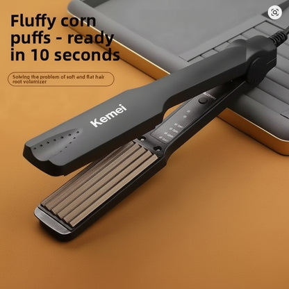 Kemei KM-329 Hair Straightener – Ceramic Fast Heating Flat Iron for Smooth & Silky Hair