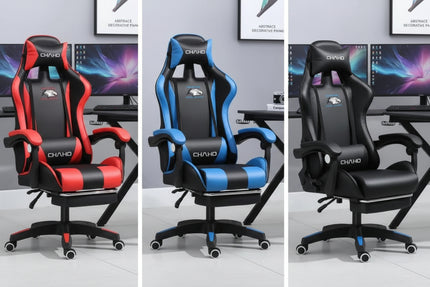 Gaming Chair – Ergonomic Racing Style Computer Chair with Footrest | Adjustable & Multicolor