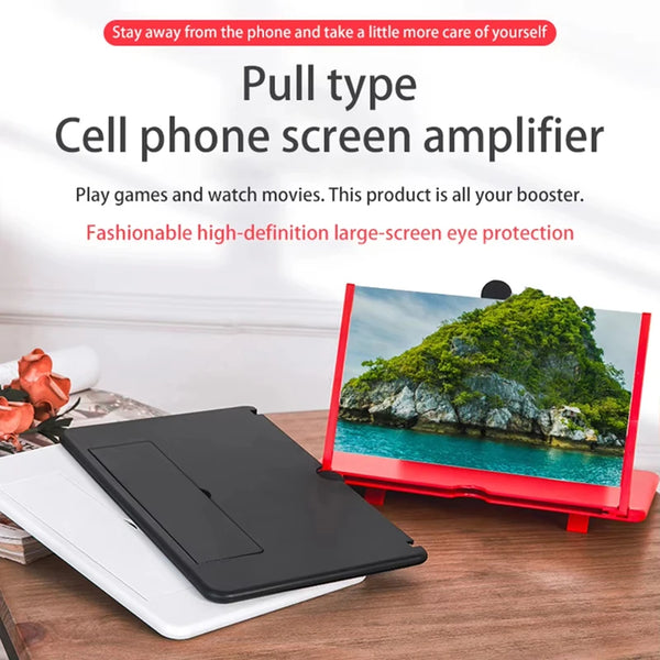 9 Inch 3D HD Mobile Screen Magnifier – Foldable Phone Video Amplifier | Eye-Friendly & Eye Protection