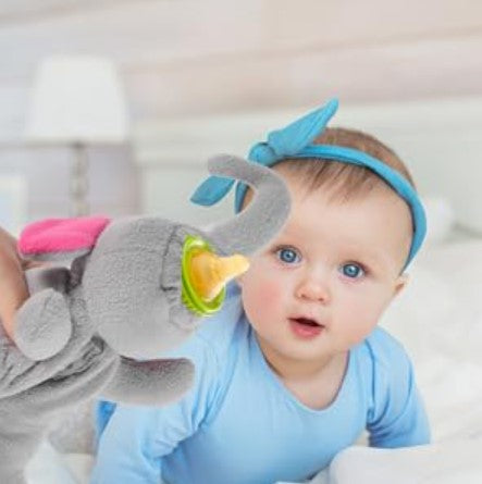 Baby Feeding Bottle Cover – Soft Plush Insulated Milk Bottle Protector | Fits Most Bottles – Grey