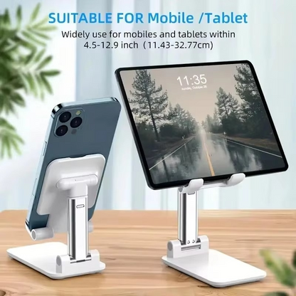 Adjustable Phone & Tablet Stand – Premium Foldable Desktop Holder | Hands-Free Viewing
