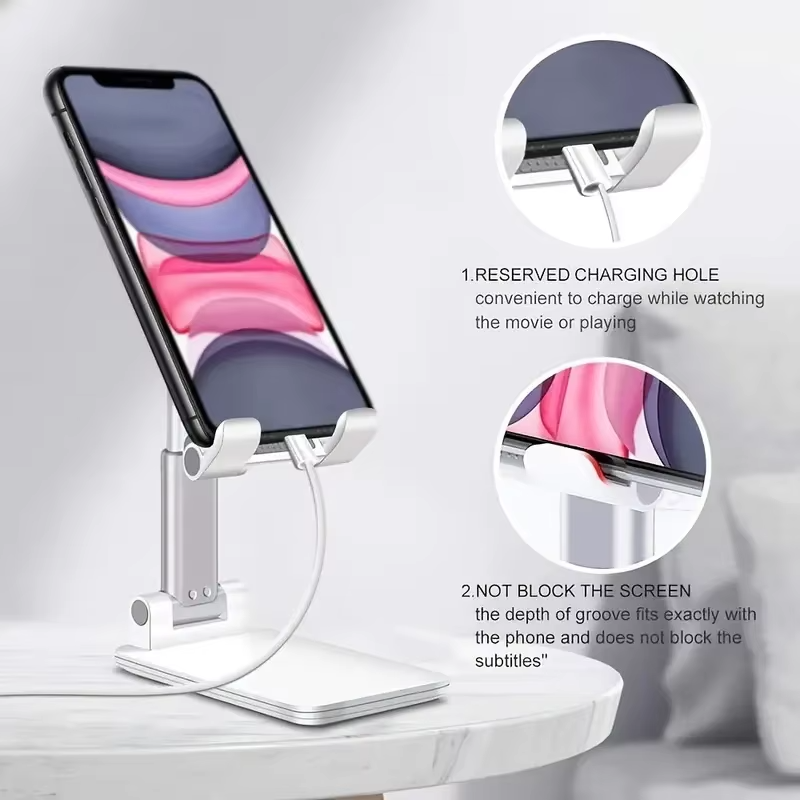 Adjustable Phone & Tablet Stand – Premium Foldable Desktop Holder | Hands-Free Viewing