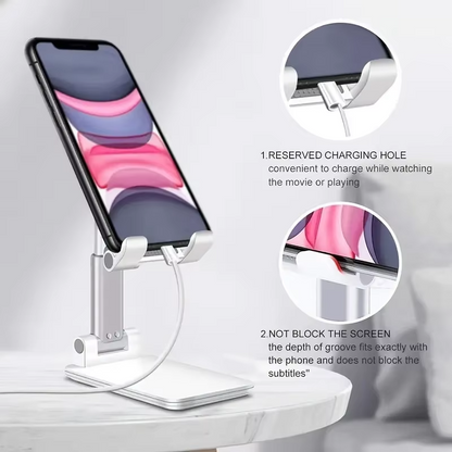 Adjustable Phone & Tablet Stand – Premium Foldable Desktop Holder | Hands-Free Viewing