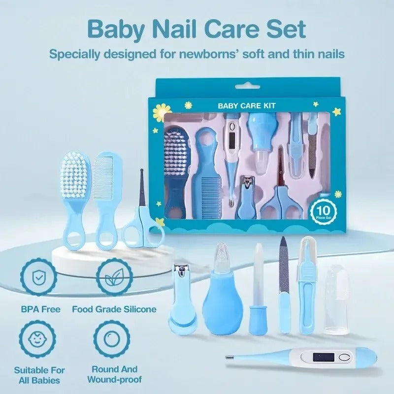 Baby Grooming Kit – 10 Pcs Infant Nail Clipper Set | Safe & Complete