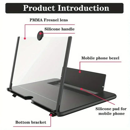 9 Inch 3D HD Mobile Screen Magnifier – Foldable Phone Video Amplifier | Eye-Friendly & Eye Protection