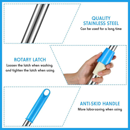 Portable 360° Spin Mop Bucket blue Shopping Door