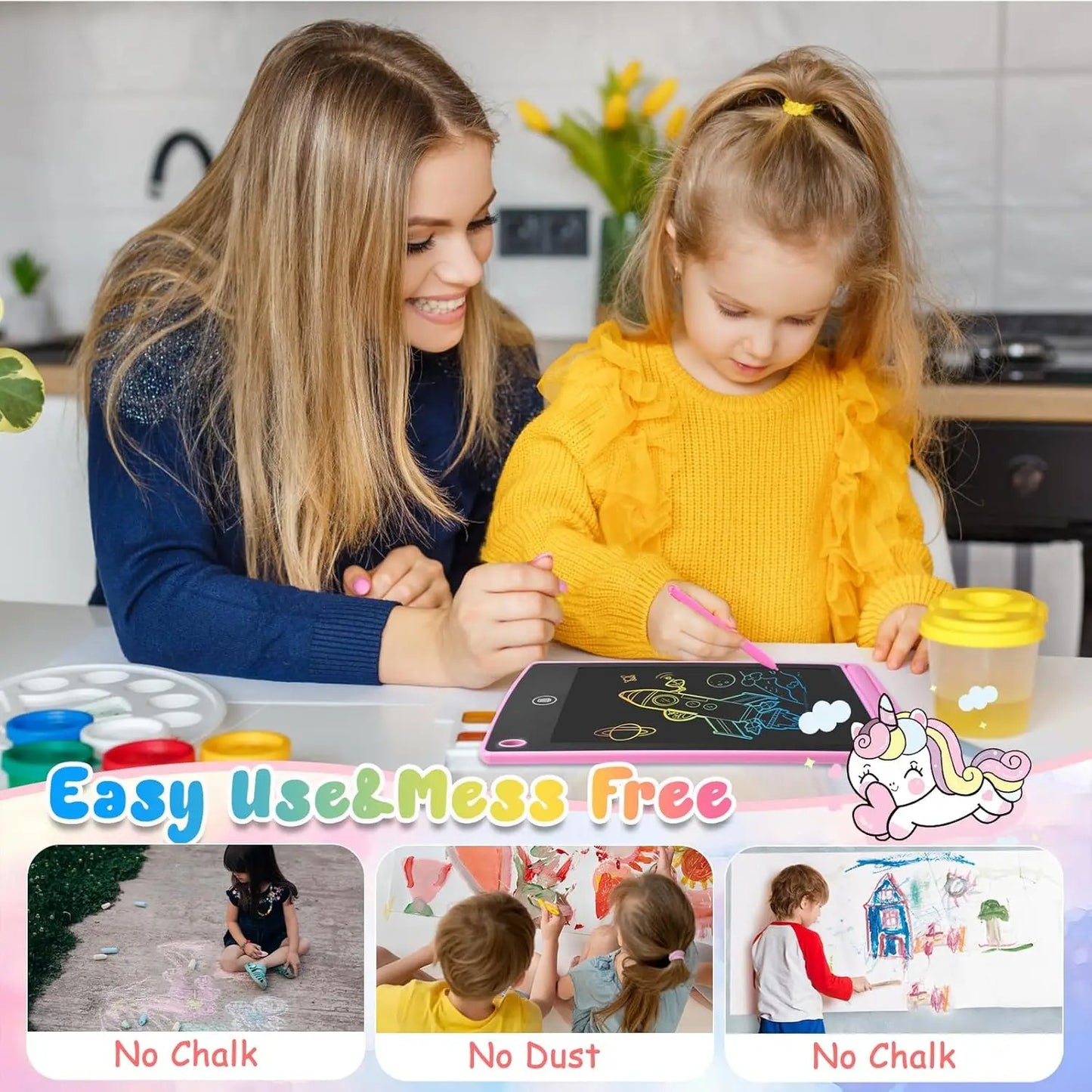 LCD Writing Tablet for Kids – Erasable Drawing Pad with One-Click Erase | 6.5 / 8 / 10 Inch