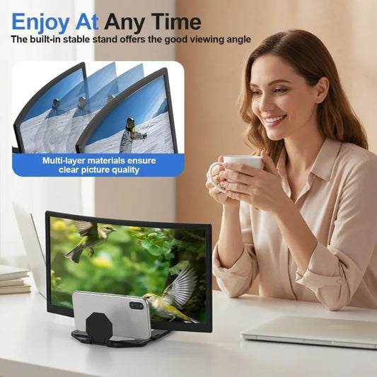 Mobile Screen Magnifier – 12 Inch 3D HD Foldable Phone Amplifier | Eye Protection