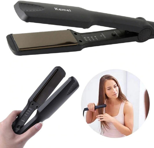 Kemei KM-329 Hair Straightener – Ceramic Fast Heating Flat Iron | Smooth & Silky Hair