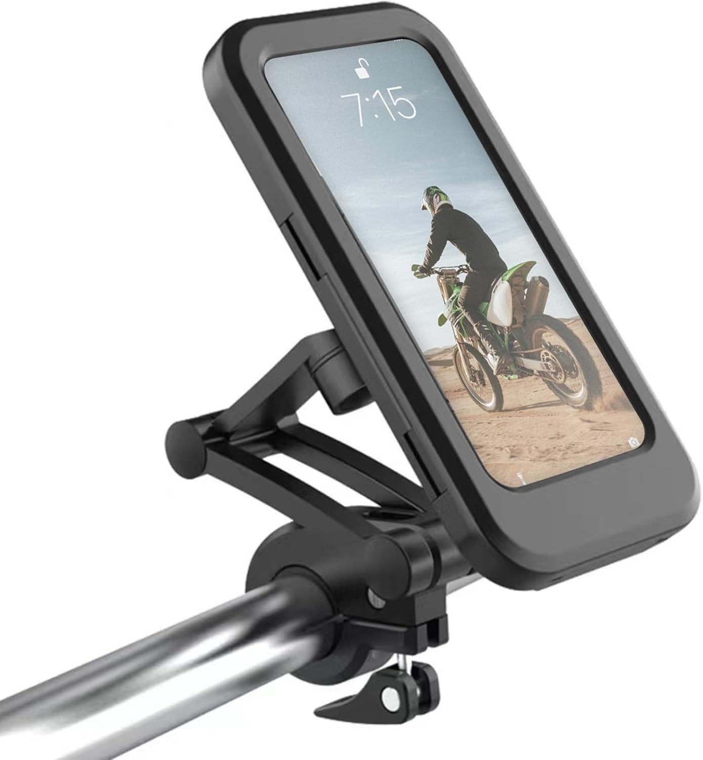 360° Waterproof Bike Phone Holder – Universal Motorcycle Mobile Mount | All Smartphones Compatible